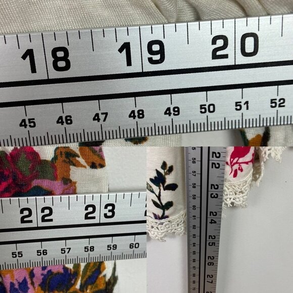 Luq Bohemian Bell Sleeve Off Shoulder Eyeshadow Crochet Trim Top Size Small Boho - Picture 13 of 13